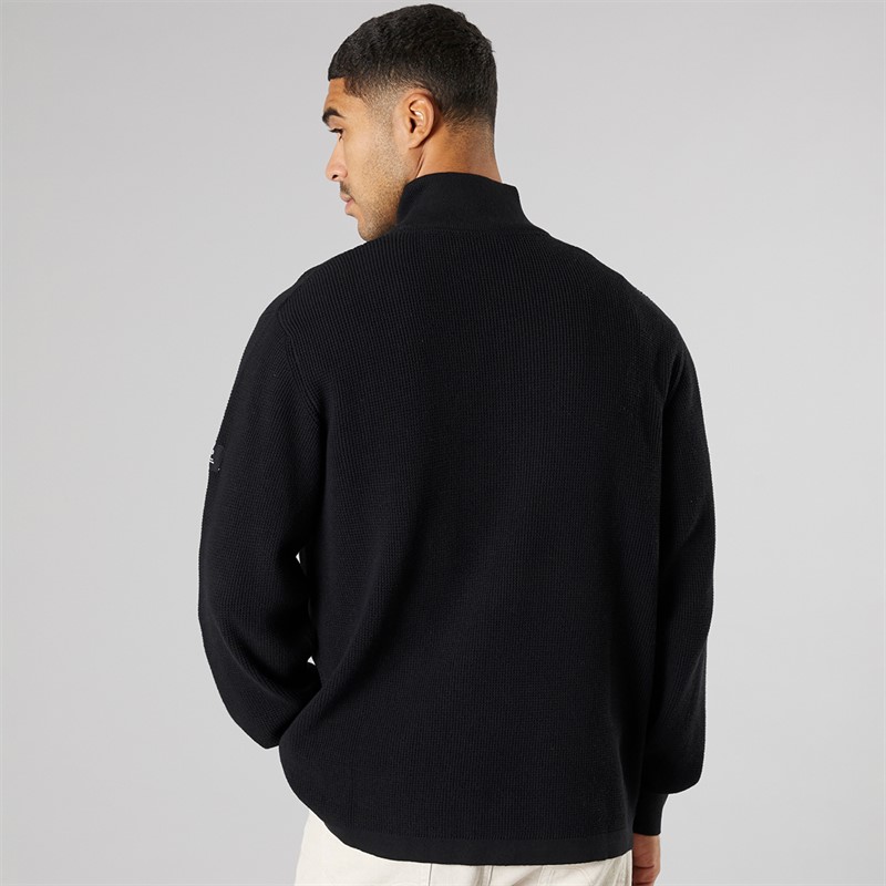 Solid Herren Strick Pullover True Black