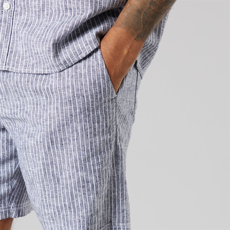 Solid Heren Shorts True Black Melange