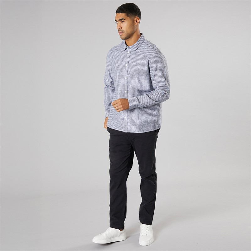 Solid Koszula z długim rękawem dla niego kolor True Black Melange