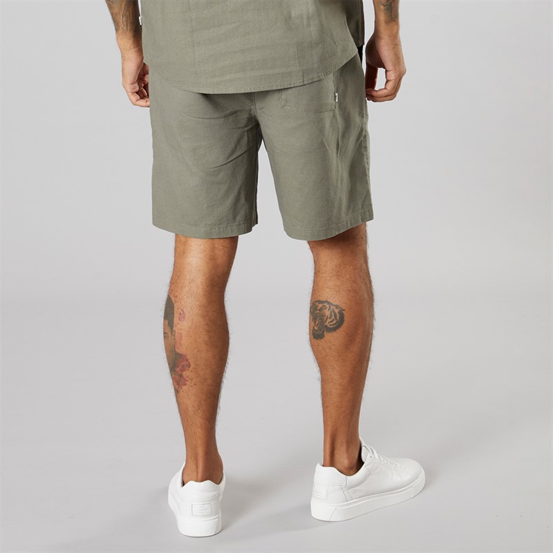 Solid Heren Shorts Dusty Olive