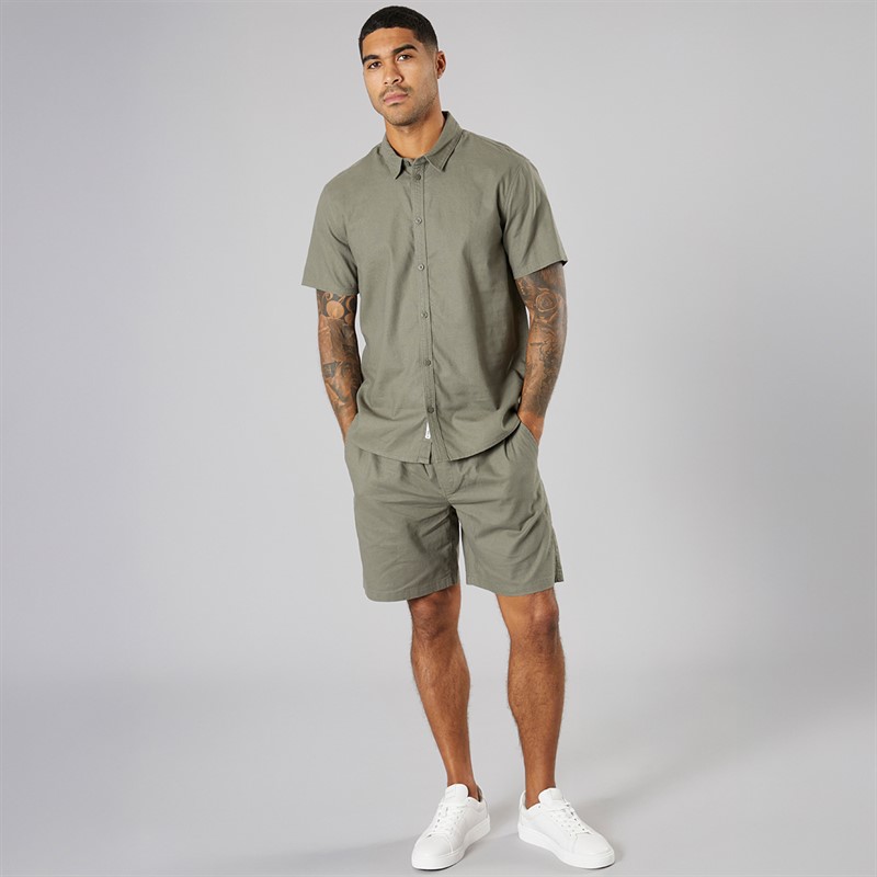 Solid Heren Shorts Dusty Olive
