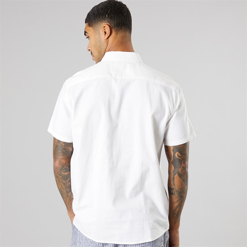 Solid Krótka koszula z krótkim rękawem dla niego kolor Off White