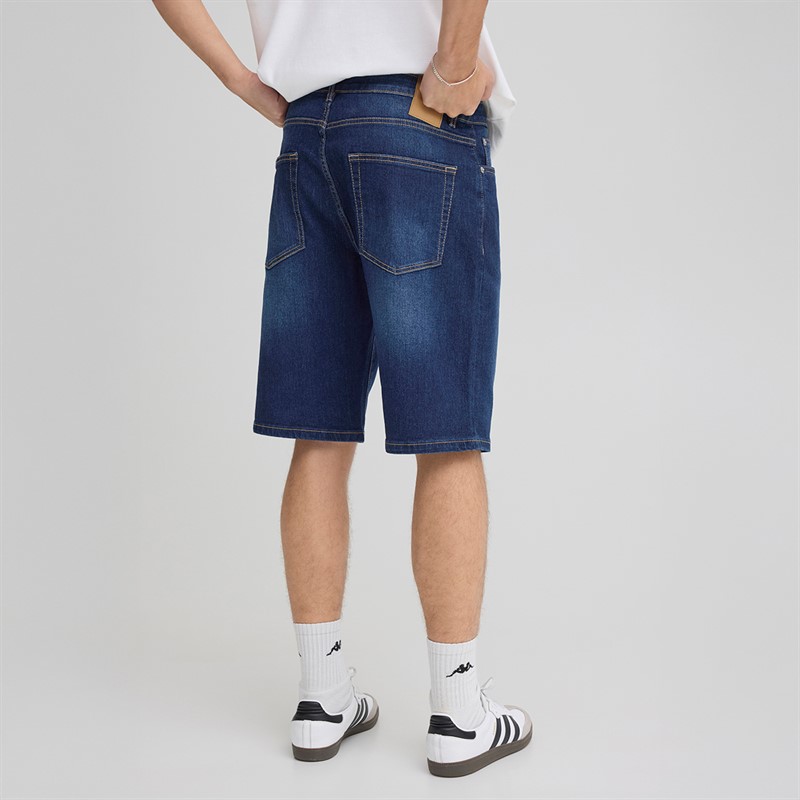 Solid Herre Sdjeni Denim Shorts Dark Blue Denim