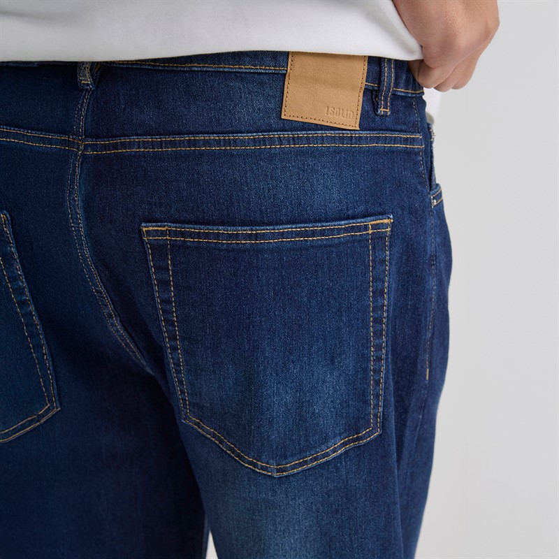 Solid Herre Sdjeni Denim Shorts Dark Blue Denim