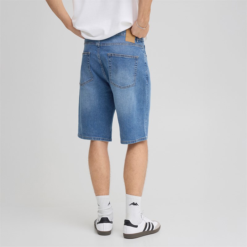 Solid Herre Sdjeni Denim Shorts Middle Vintage Blue Denim