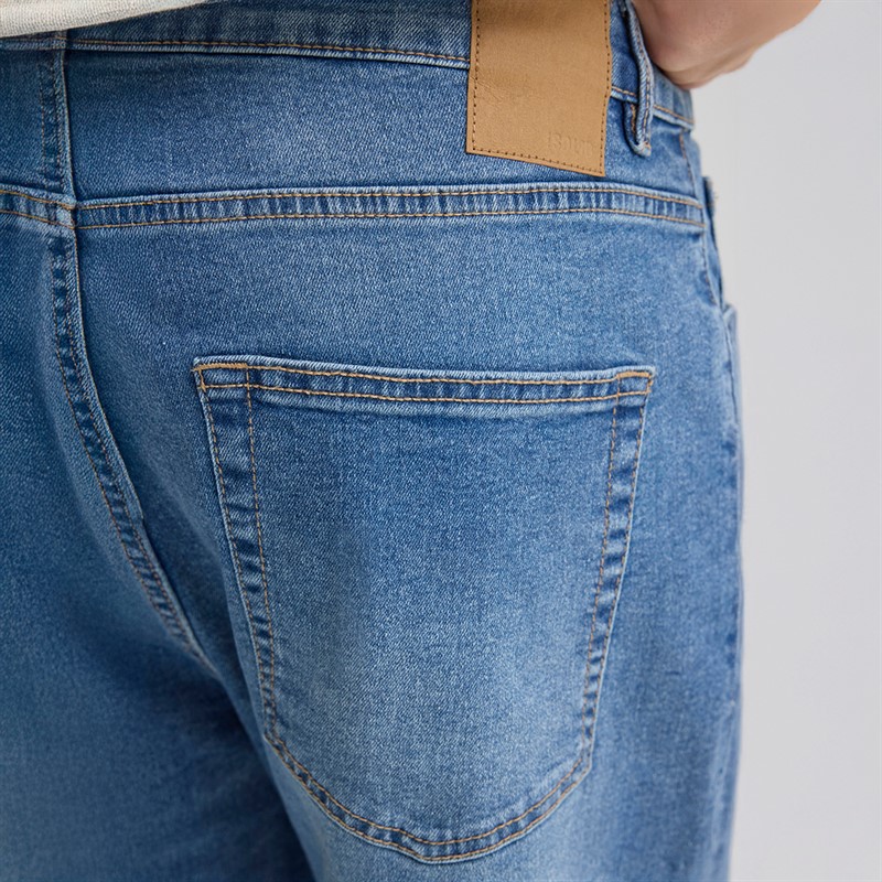 Solid Herre Sdjeni Denim Shorts Middle Vintage Blue Denim