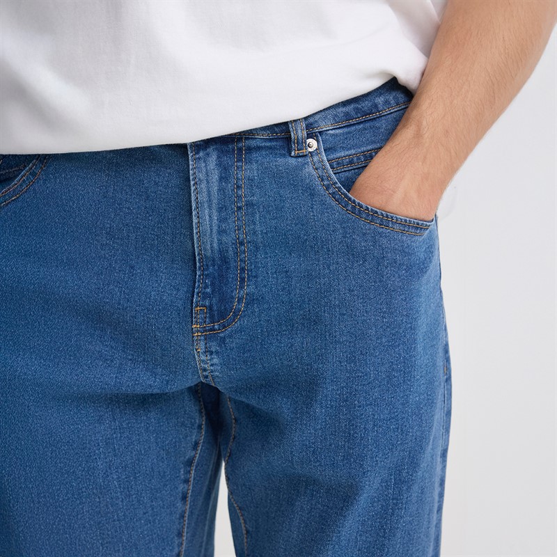 Solid Jean en Denim Sdryder Homme Middle Blue Denim