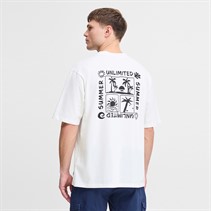 Solid T-shirt Daniel Homme Blanc