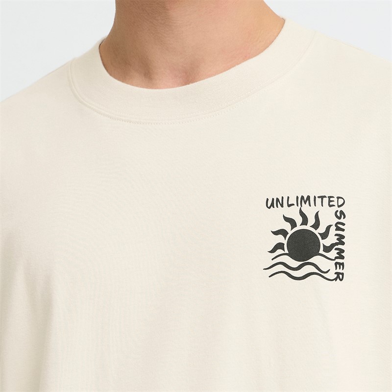 Solid T-shirt Daniel Homme Oatmeal