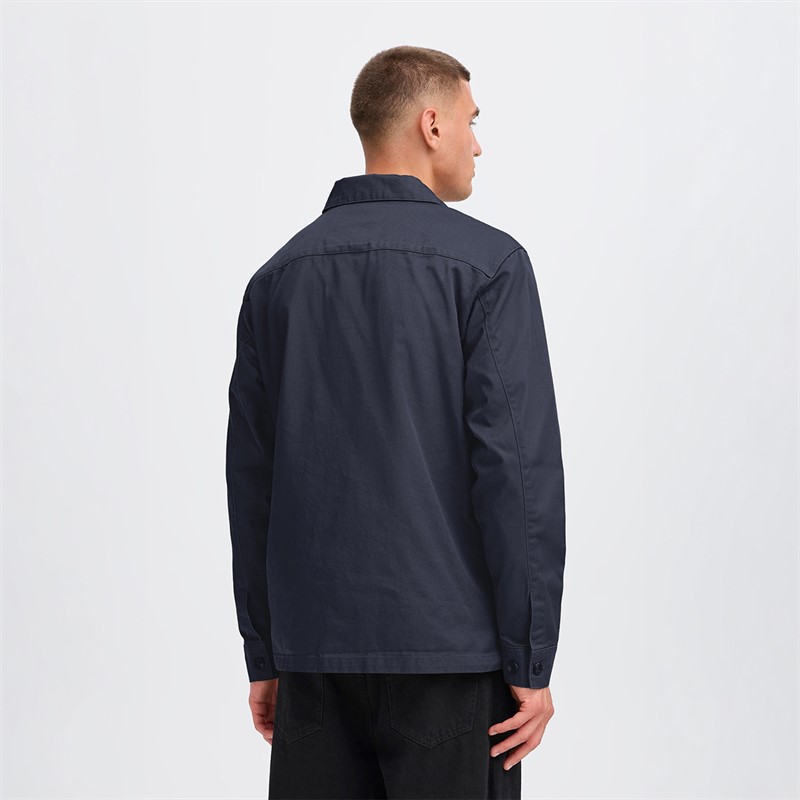 Solid Heren Ossie Overshirt Insignia Blue
