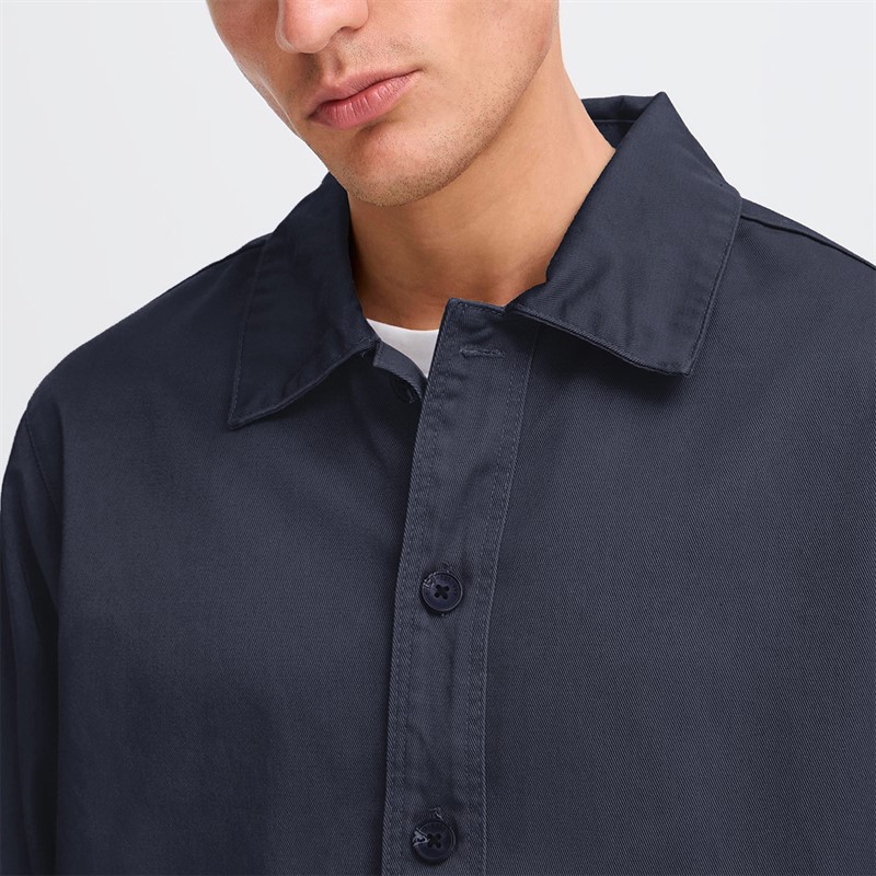 Solid Heren Ossie Overshirt Insignia Blue