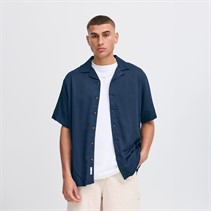 Solid Herre Pablo Kortærmet Skjorte Insignia Blue