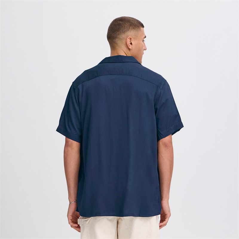 Solid Herre Pablo Kortærmet Skjorte Insignia Blue