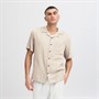 Solid Herre Pablo Kortærmet Skjorte Oatmeal