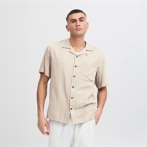 Solid Herre Pablo Kortærmet Skjorte Oatmeal