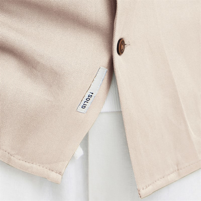 Solid Herre Pablo Kortærmet Skjorte Oatmeal