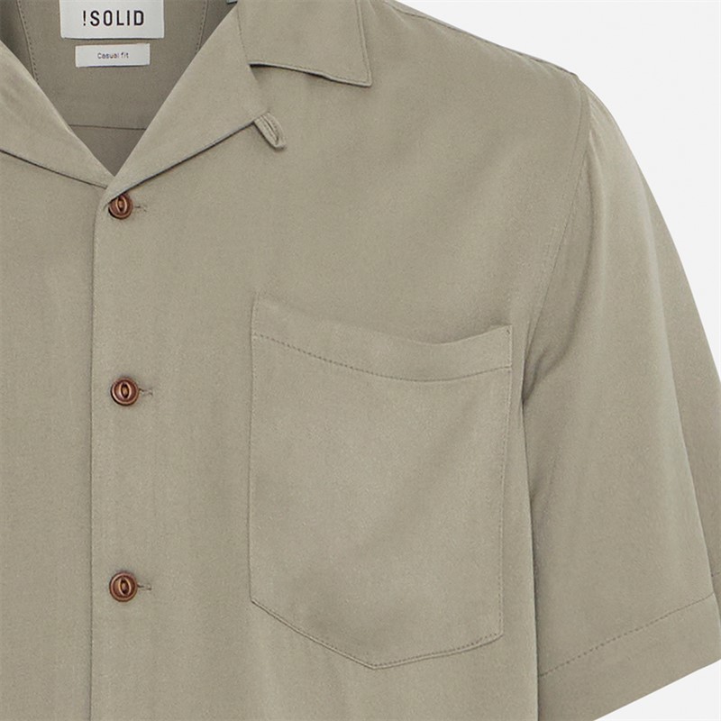 Solid Herre Pablo Kortærmet Skjorte Vetiver