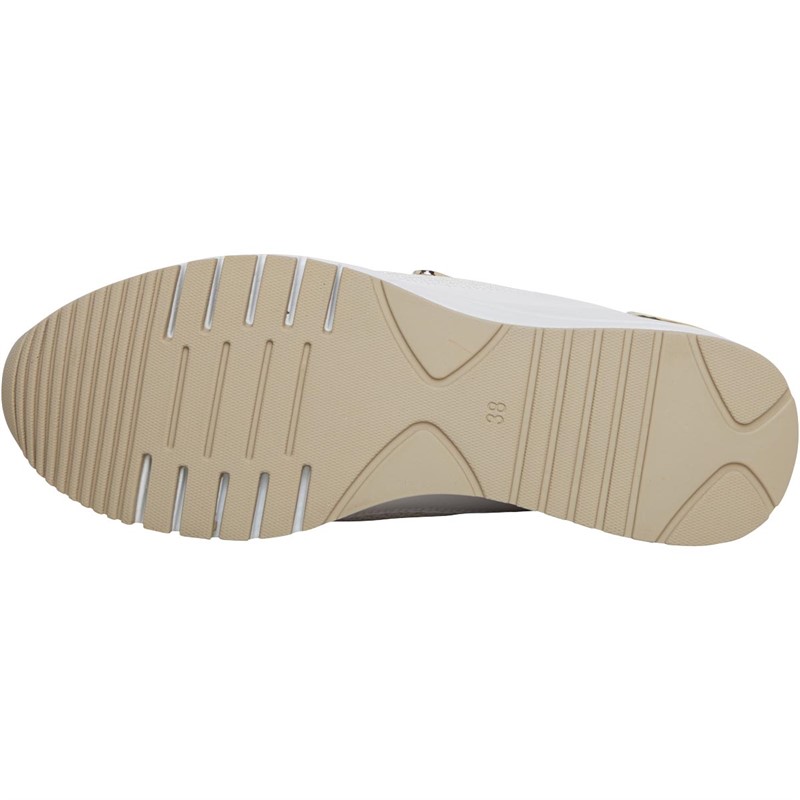 Marco Tozzi Womens 23743 Wedge Trainers White/Gold
