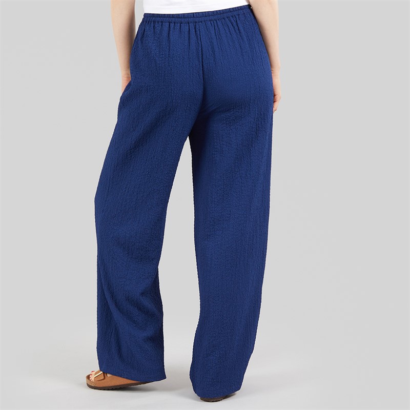 Wednesday's Girl Womens Abbey Tie Waist Trousers Navy