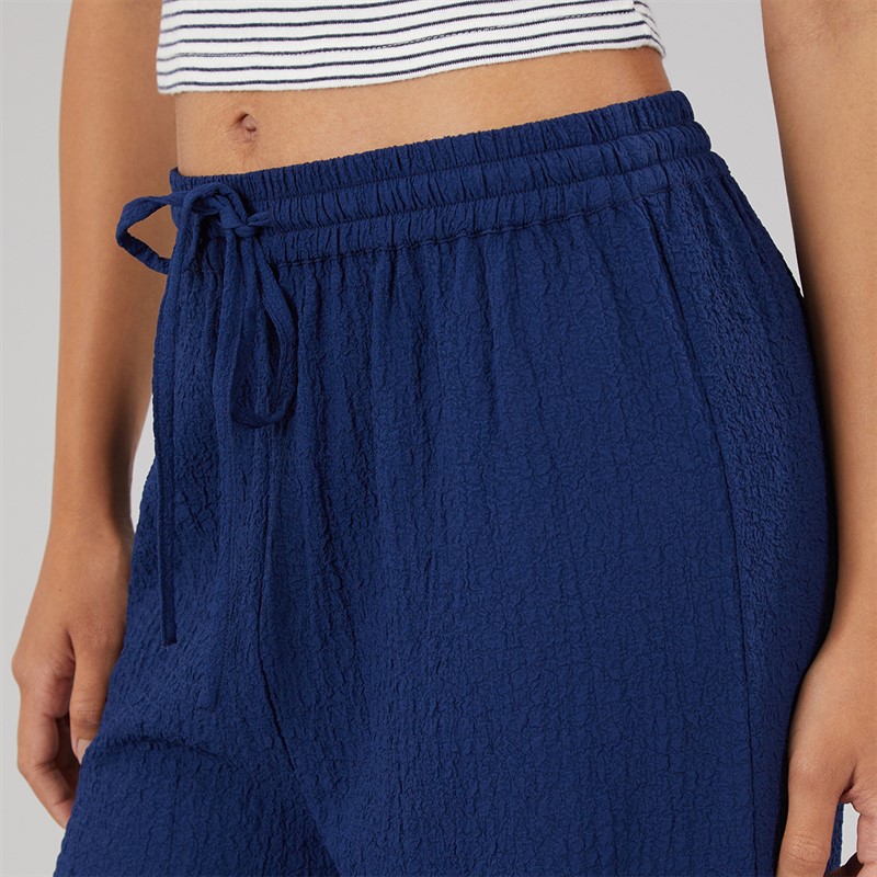 Wednesday's Girl Womens Abbey Tie Waist Trousers Navy
