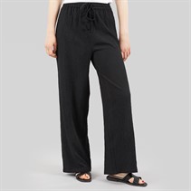 Wednesday's Girl Womens Abbey Tie Waist Trousers Black