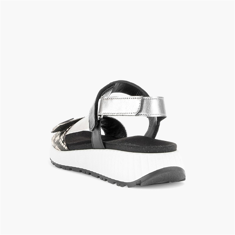Gabor Womens Ankle Strap Sandals Black/Snake