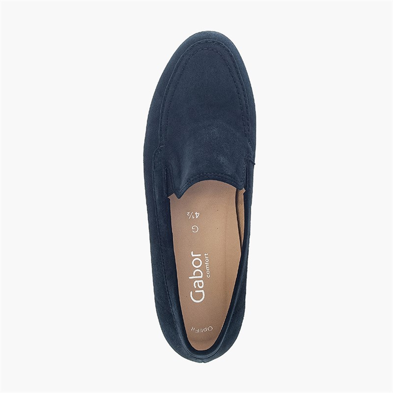 Gabor Womens Wedge Slip On Shoes Blue