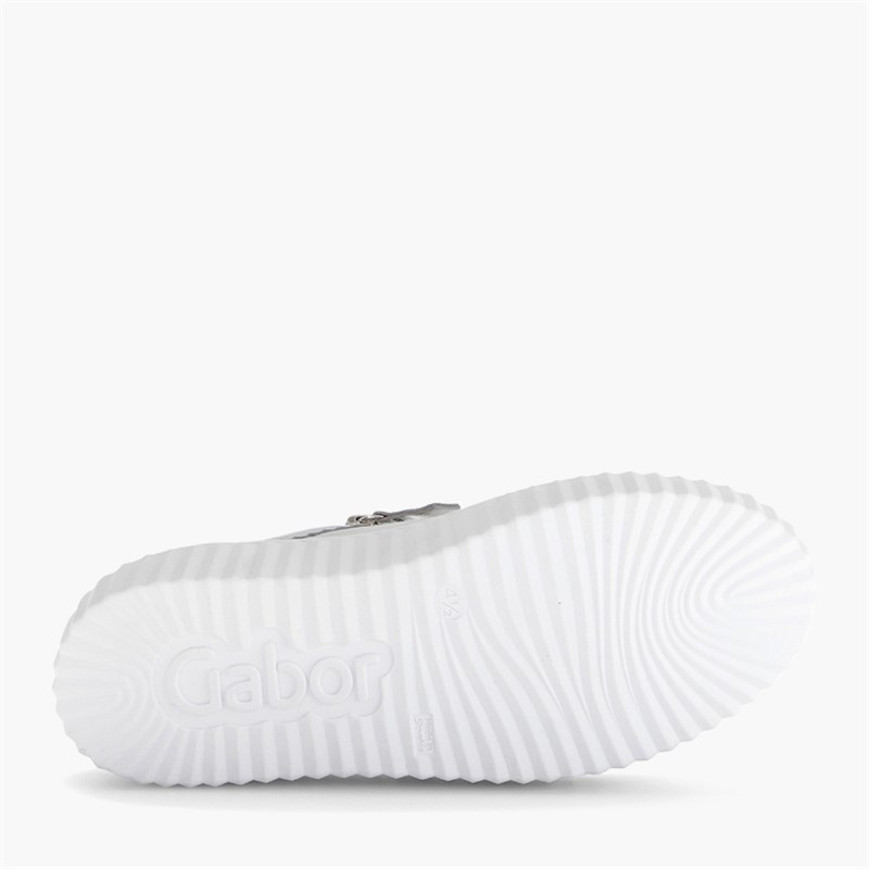 Gabor Womens Platform Trainers Silver