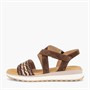 Gabor Womens Elasticated Ankle Strap Sandals Brown/Multi