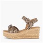 Gabor Womens Wedge Sandals Leopard