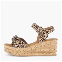 Gabor Womens Wedge Sandals Leopard