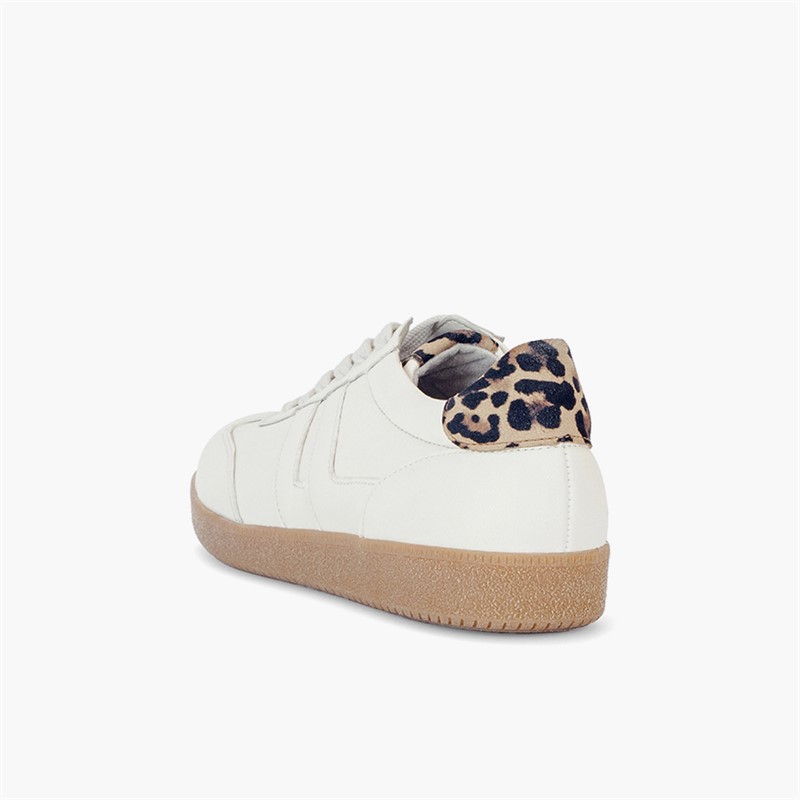 Gabor Womens Retro Trainers White/Leopard