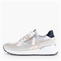 Gabor Womens Retro Zip Detail Trainers White/Silver