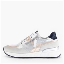 Gabor Womens Retro Zip Detail Trainers White/Silver