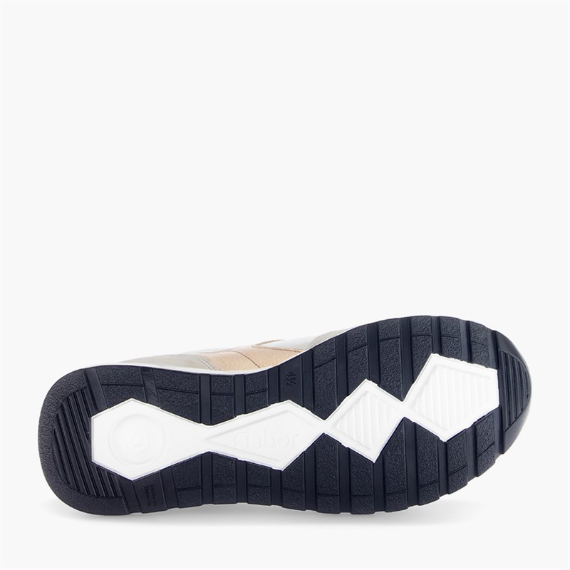 Gabor Womens Retro Zip Detail Trainers White/Silver