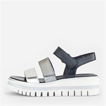 Gabor Womens Ankle Strap Sandals Black/Silver