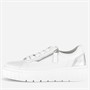 Gabor Womens Platform Trainers White/Silver