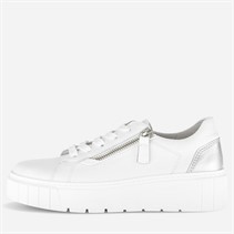 Gabor Womens Platform Trainers White/Silver