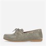 Gabor Womens Suede Deck Shoes Pine