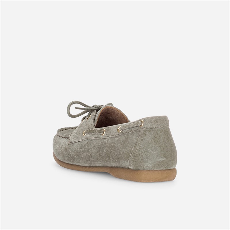 Gabor Womens Suede Deck Shoes Pine