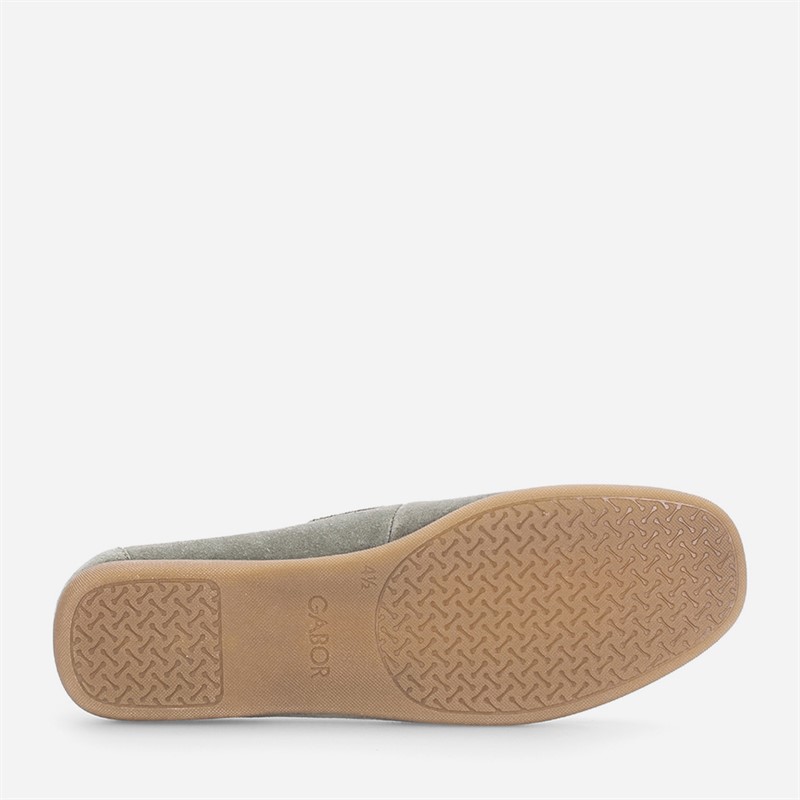 Gabor Womens Suede Deck Shoes Pine