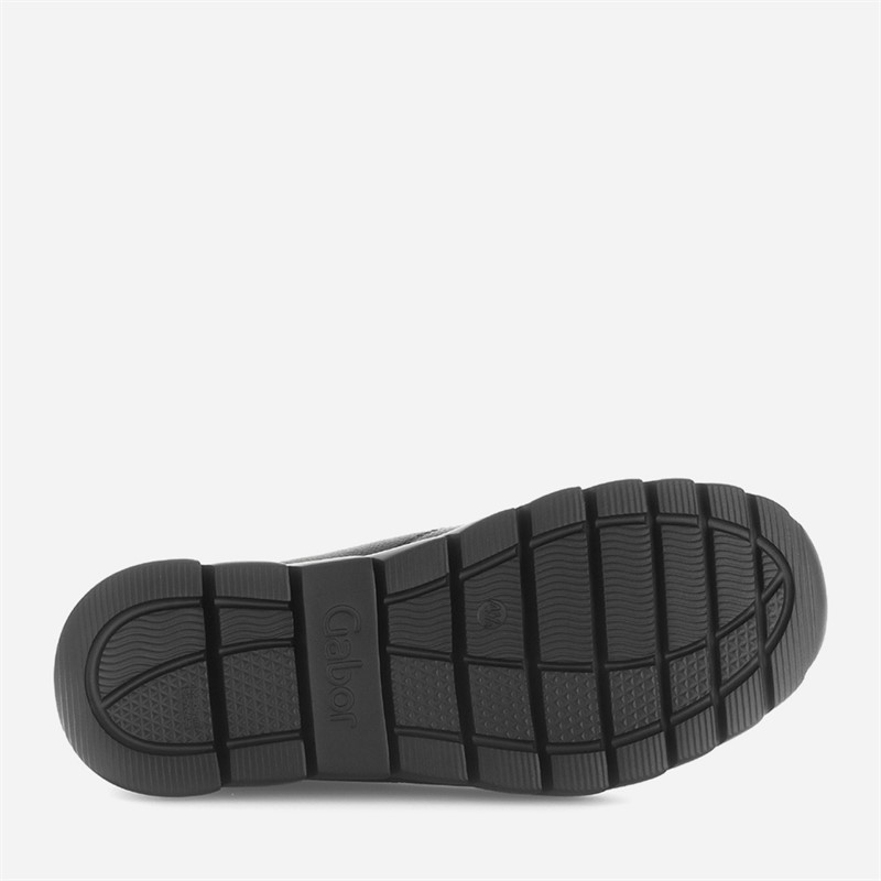Gabor Womens Leather Trainers Black