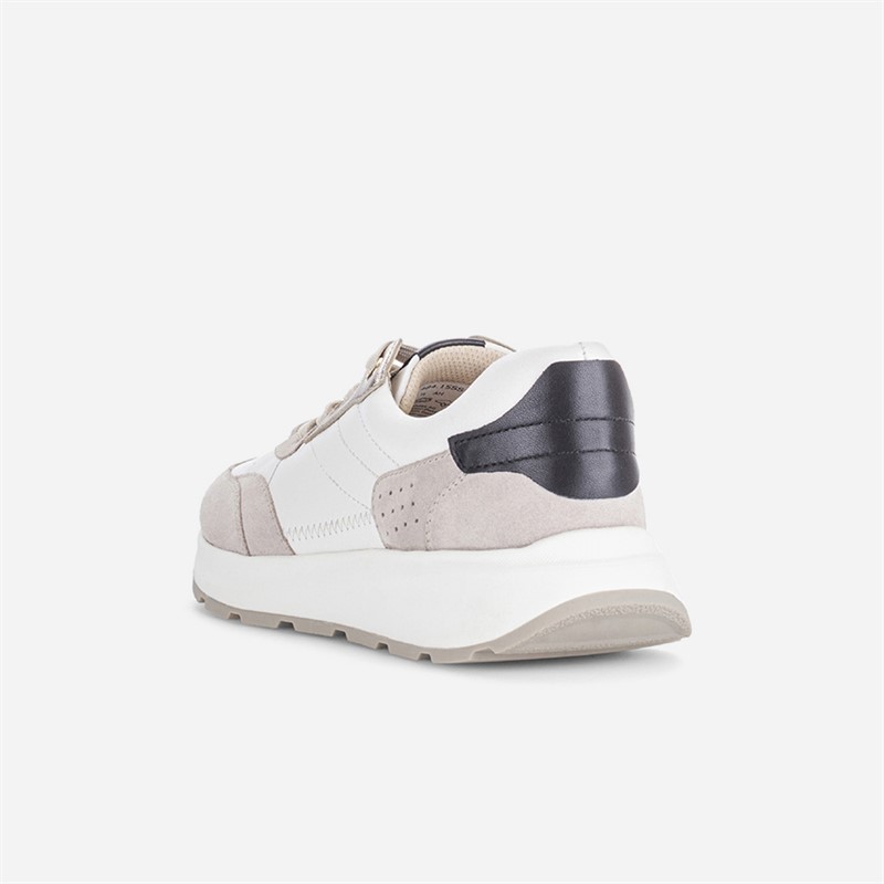 Gabor Womens Zip Detail Trainers White/Grey/Black