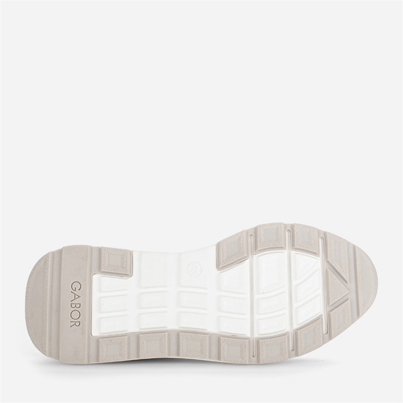 Gabor Womens Zip Detail Trainers White/Grey/Black