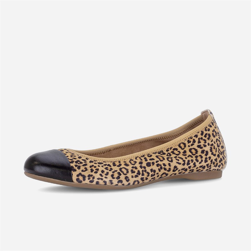 Gabor Womens Ballerina Shoes Leopard