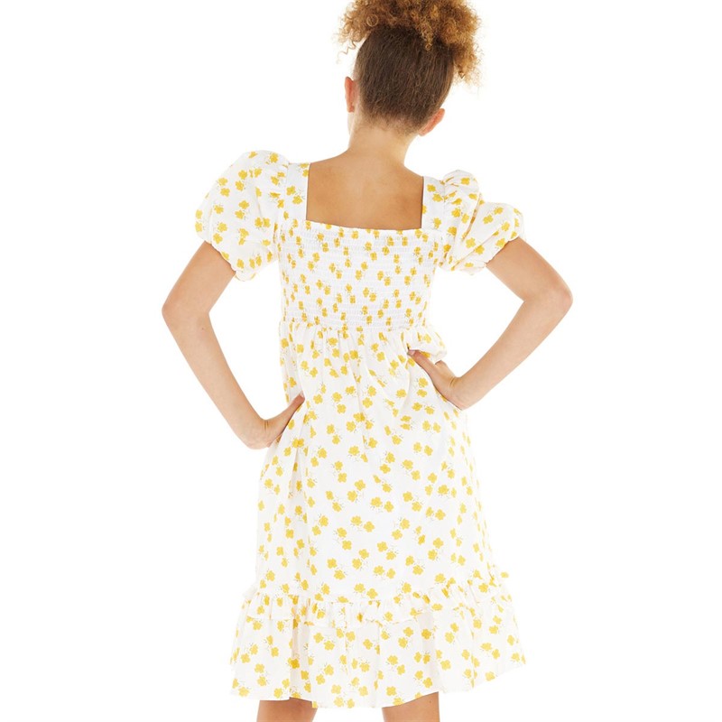 Nicole Miller Girls Woven Dress White