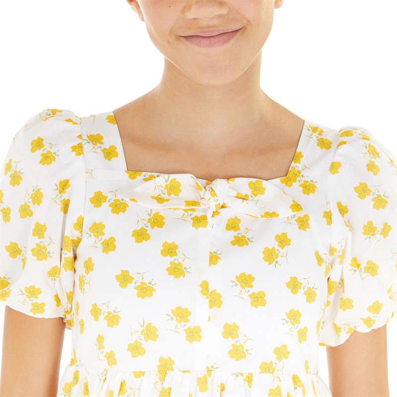 Nicole Miller Girls Woven Dress White