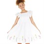 Nicole Miller Girls Woven Dress Lucent White