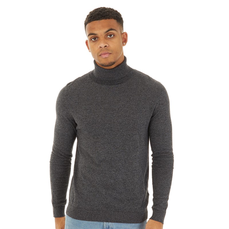 Topman Mens Knitted Roll Neck Jumper Multi