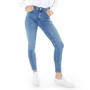 Topshop Womens Jamie Skinny Fit Jeans Mid Blue